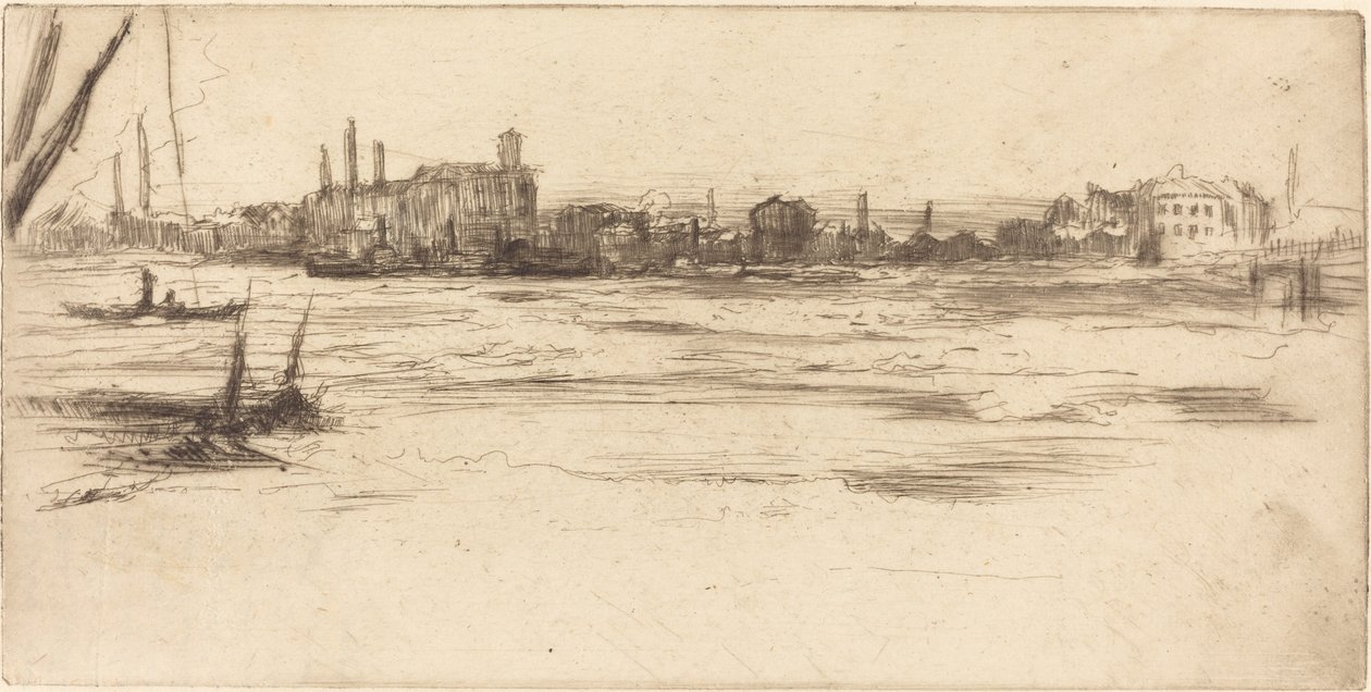 El Támesis turbulento de James Abbott McNeill Whistler