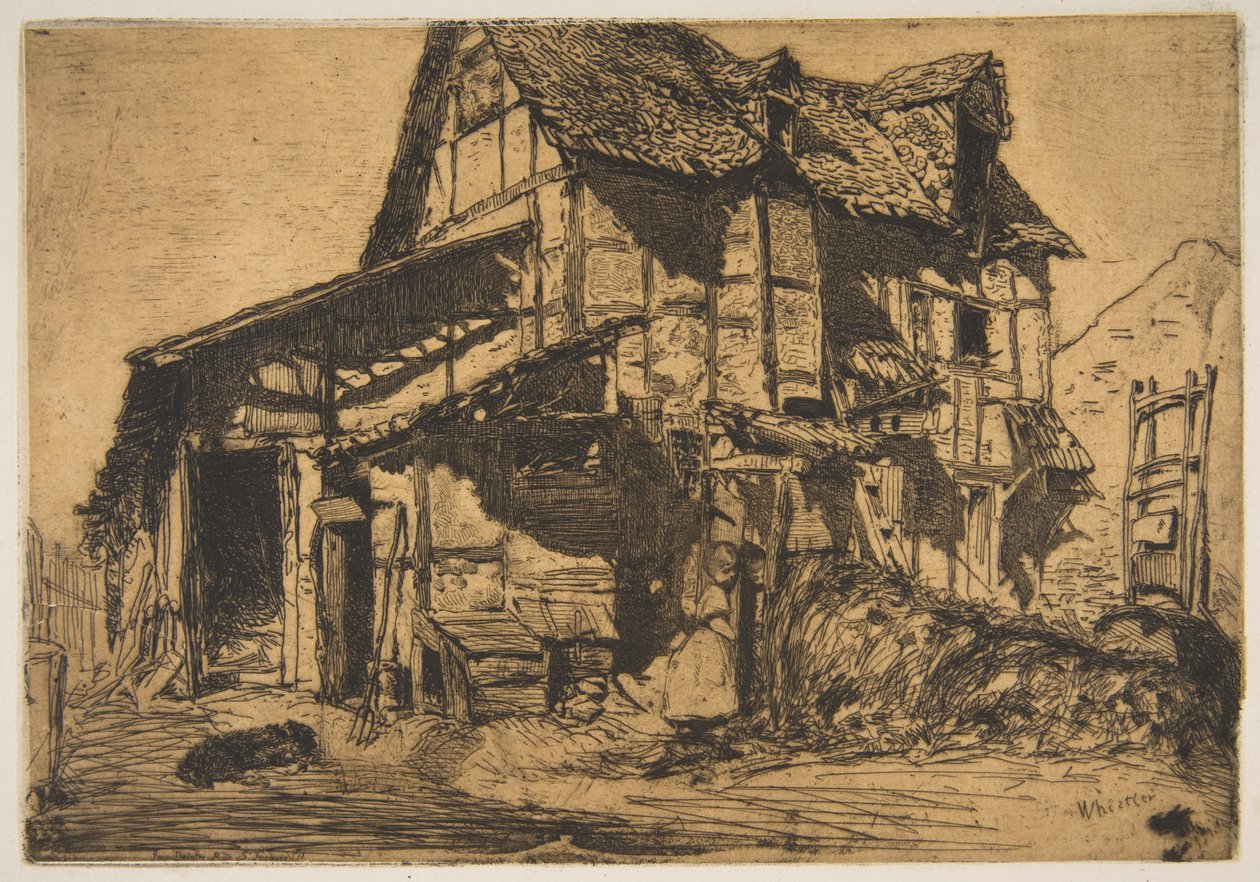 La vivienda precaria (La vieja granja) de James McNeill Whistler