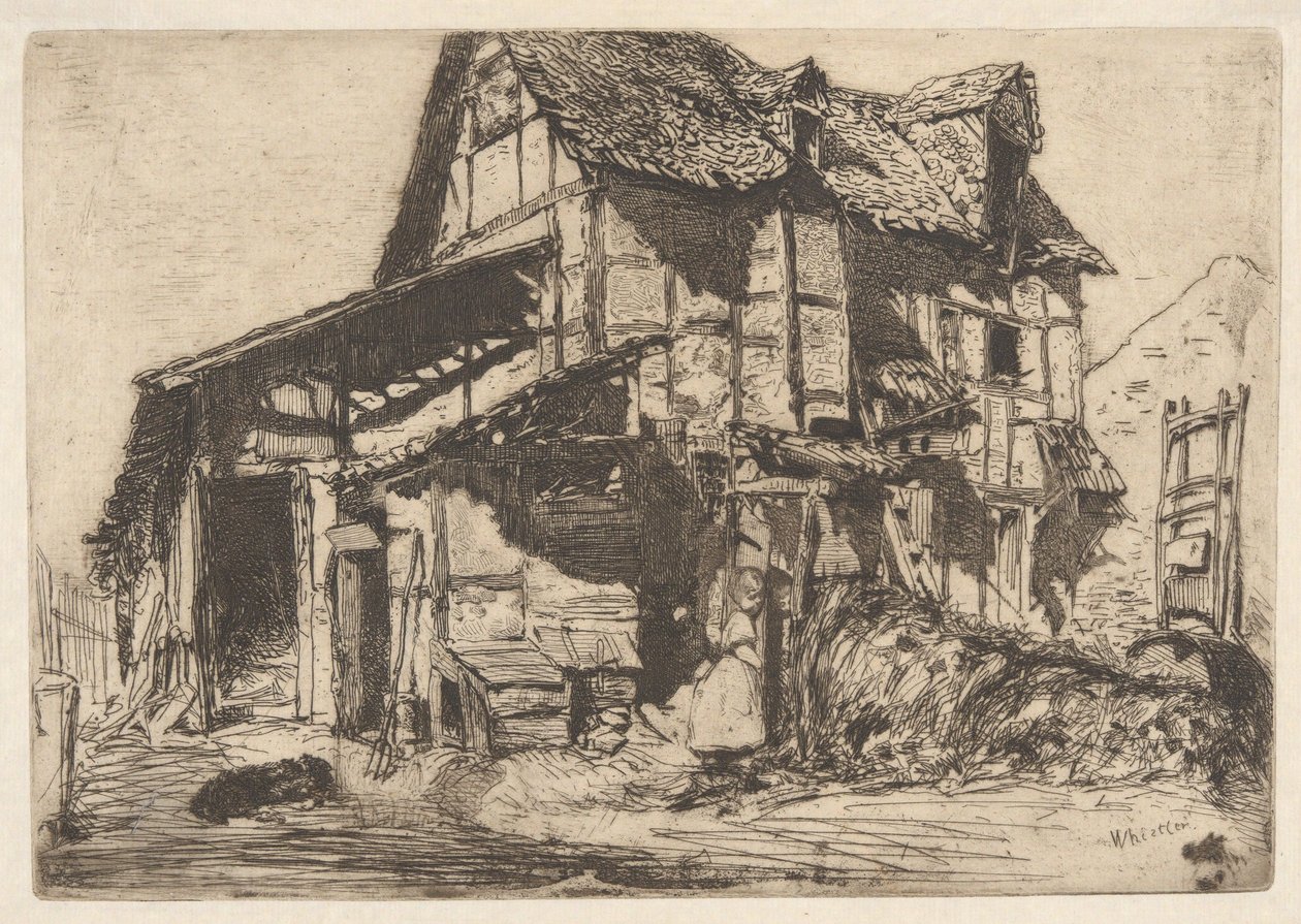 La vivienda de alquiler insegura, de la serie francesa (Douze Eaux-Fortes d