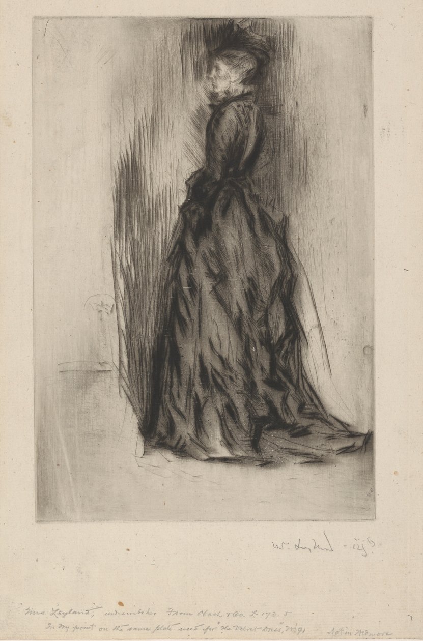 El vestido de terciopelo (Sra. Leyland) de James Abbott McNeill Whistler