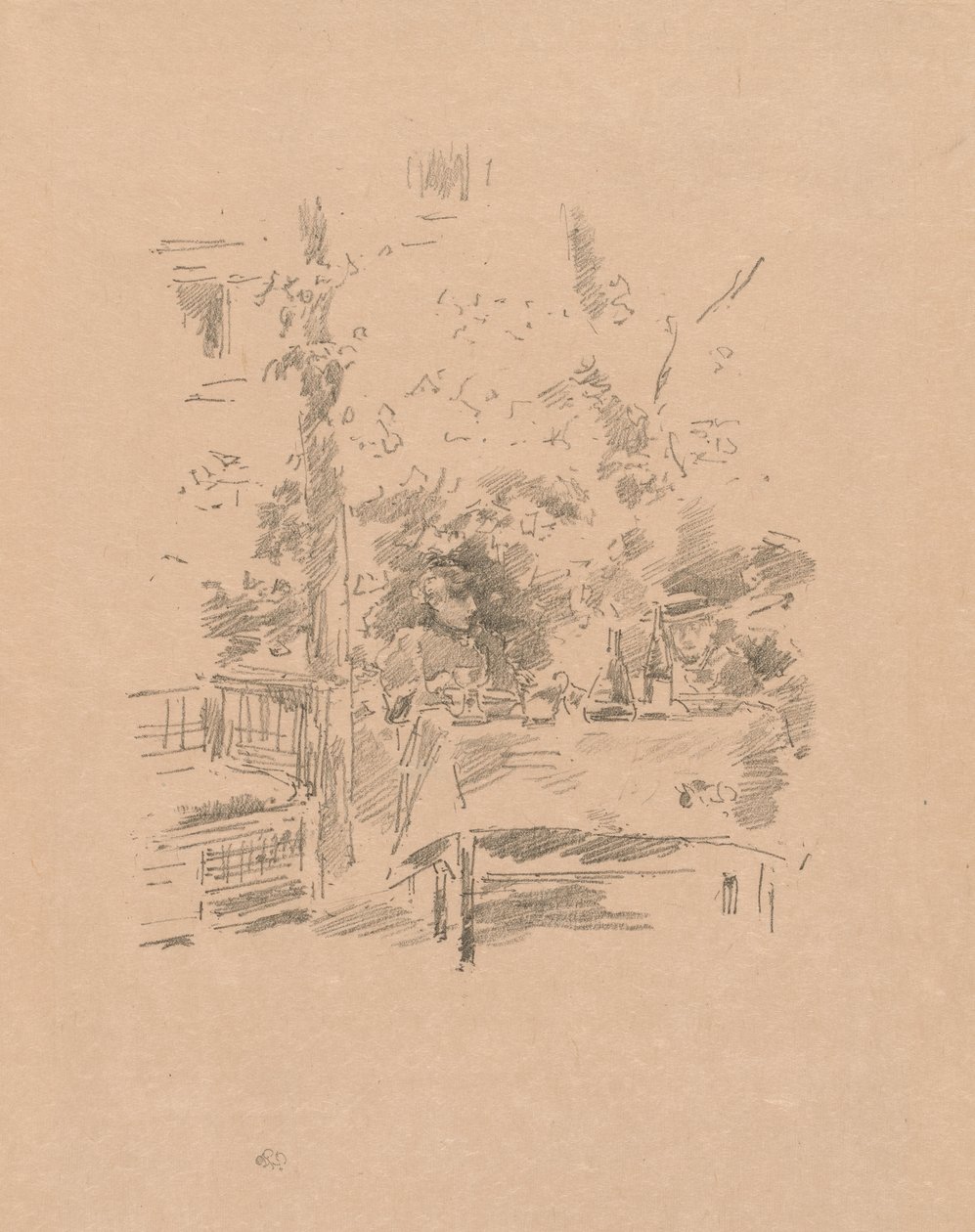 Tête-à-tête en el Jardín de James Abbott McNeill Whistler