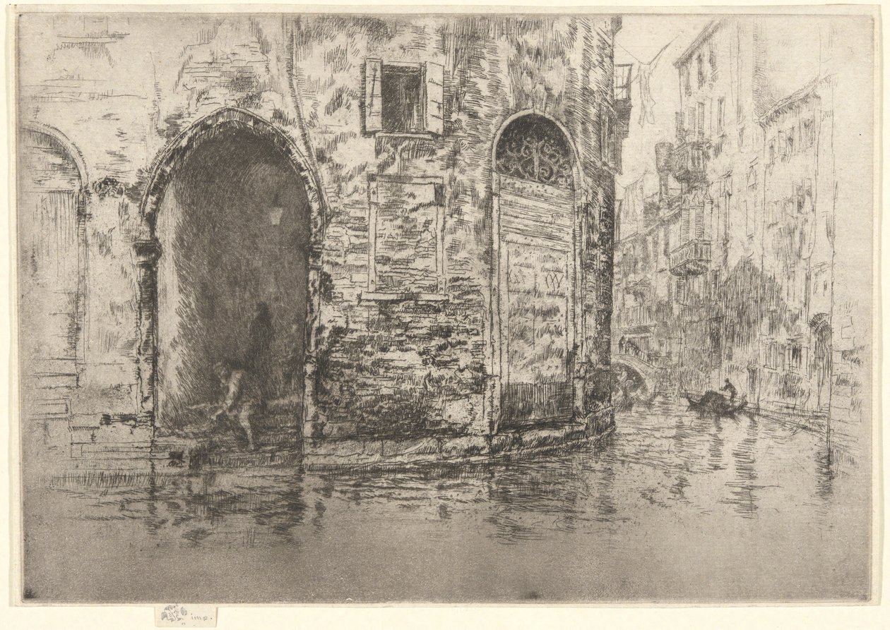 Two Doorways, from the First Venice Set (Venecia, una serie de doce aguafuertes) de James Abbott McNeill Whistler