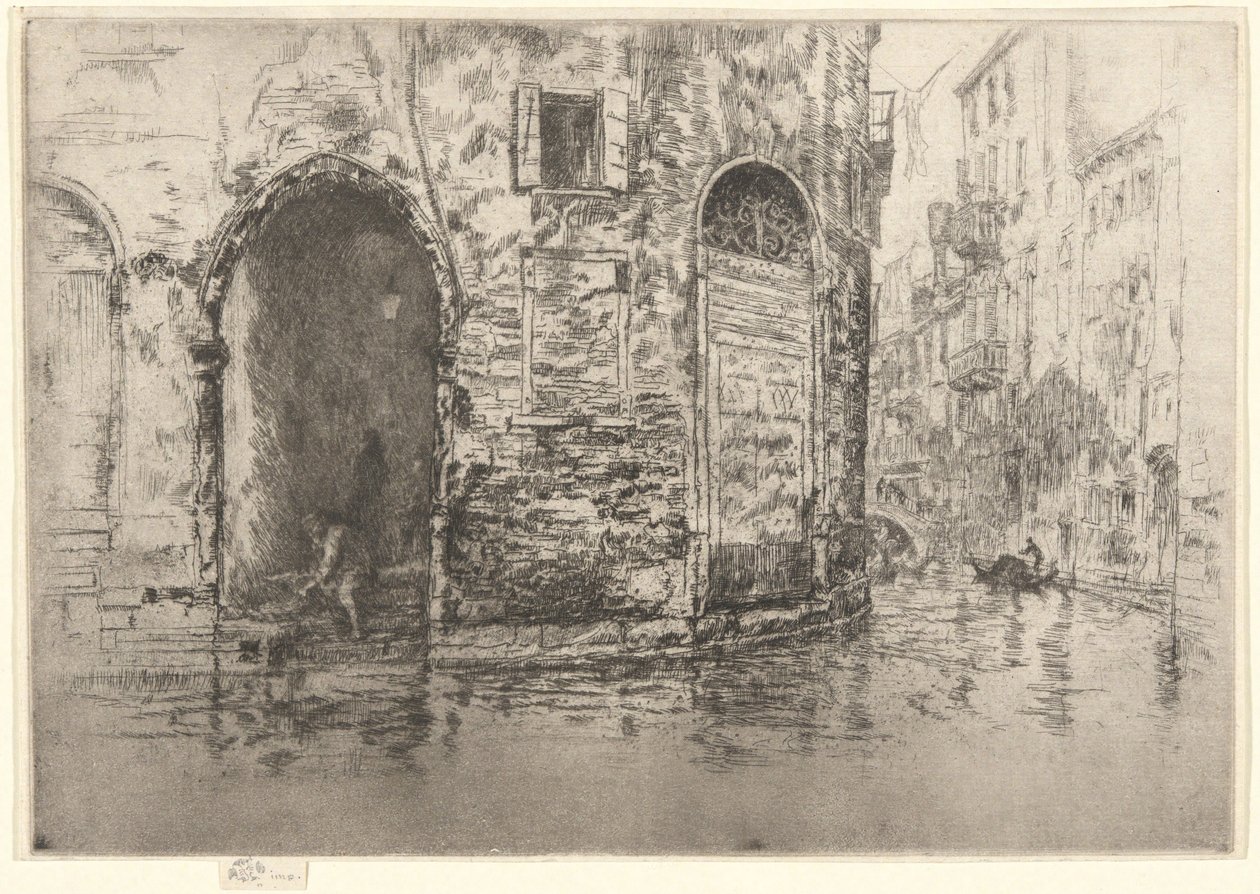 «Dos puertas», de la primera serie de Venecia («Venecia, una serie de doce grabados») de James McNeill Whistler