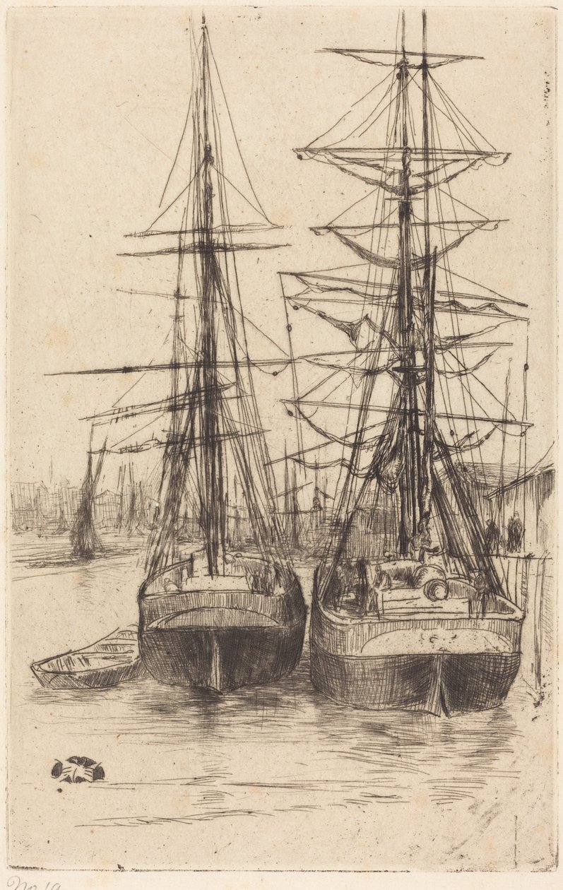 Dos barcos de James McNeill Whistler