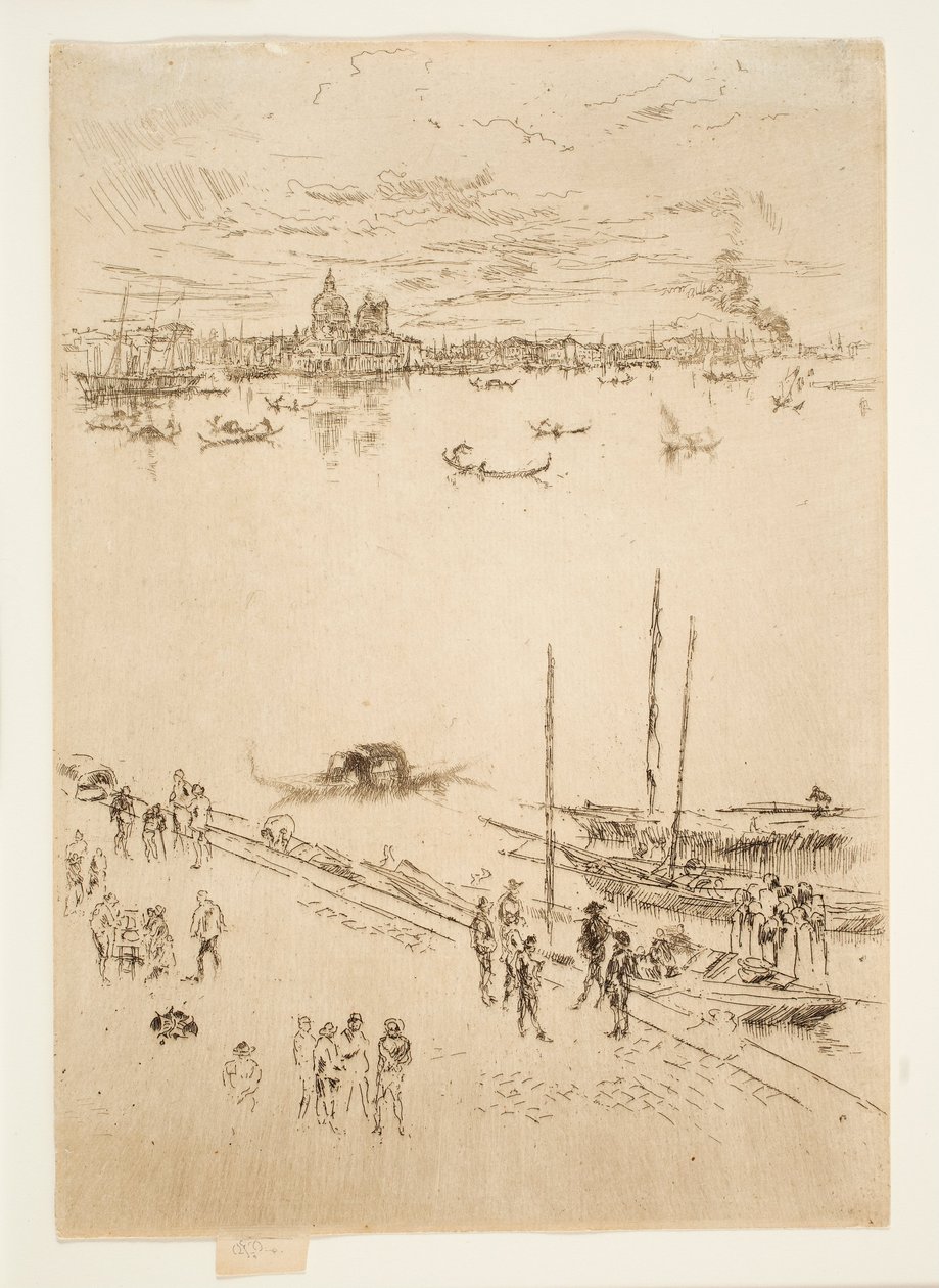 «Venecia de pie», de la serie «Veintiséis grabados», también conocida como la «Segunda serie de Venecia» de James McNeill Whistler
