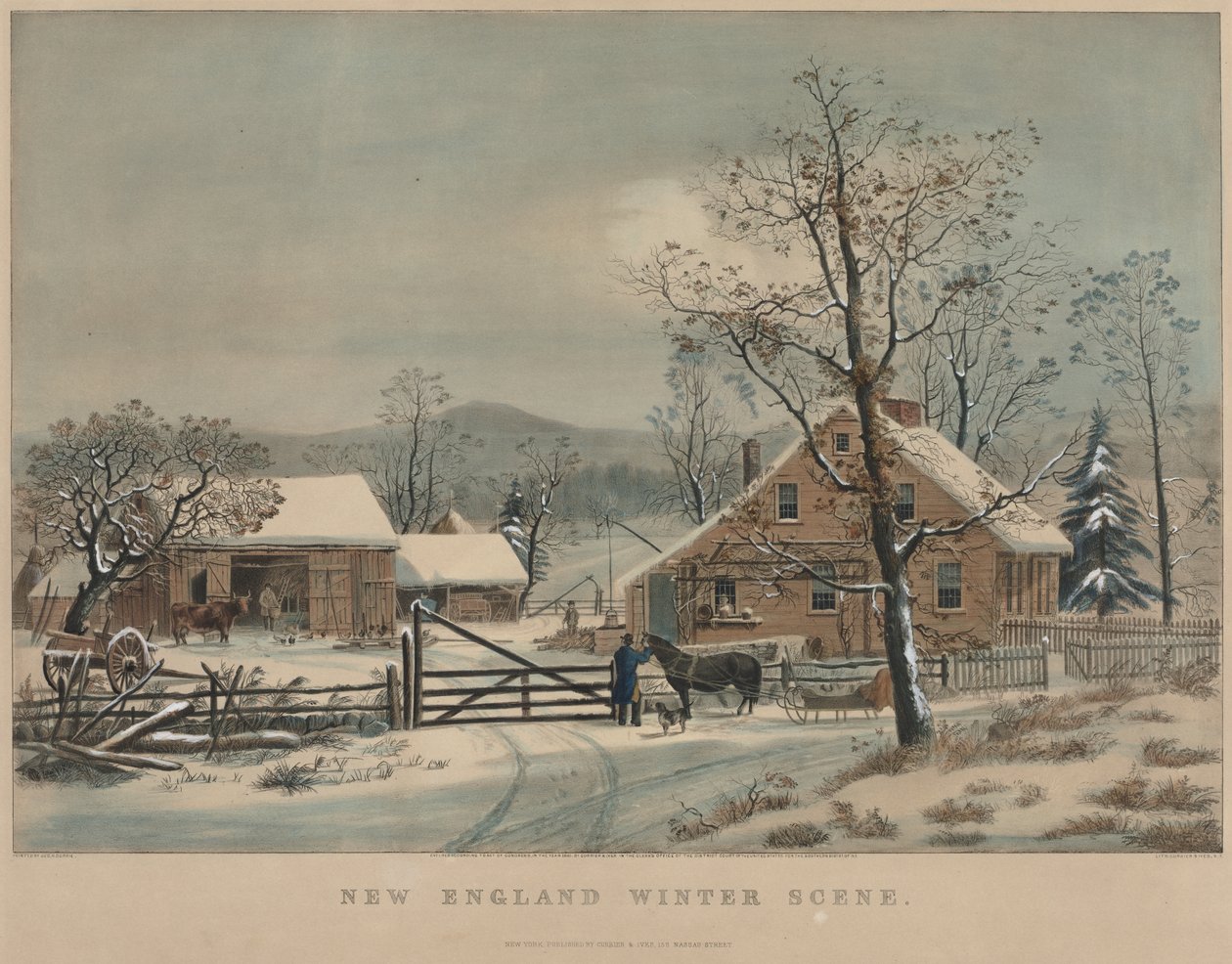 Escena de invierno en Nueva Inglaterra de James Merritt Ives