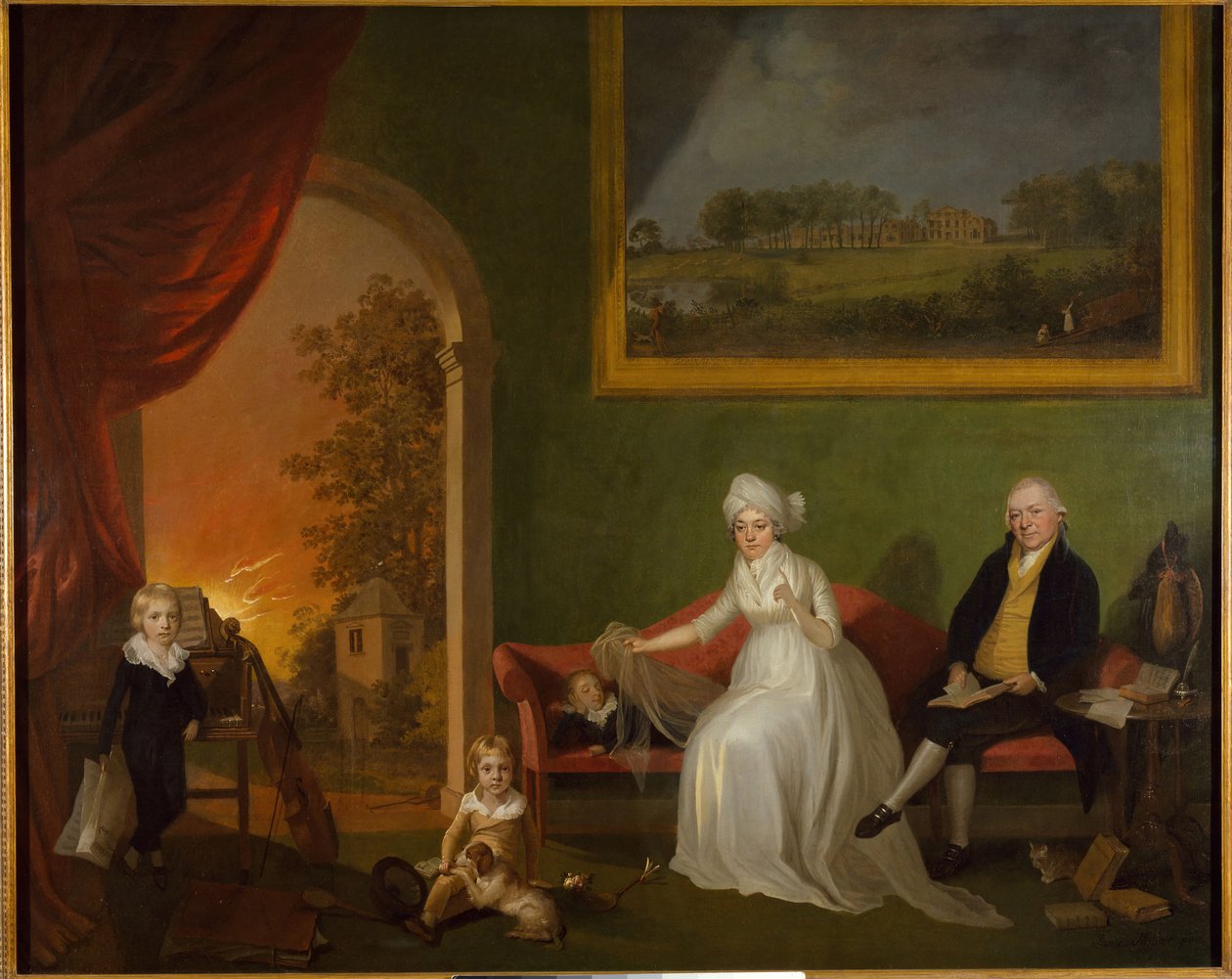 Retrato de Robert Mynors y su familia, 1797 de James Millar