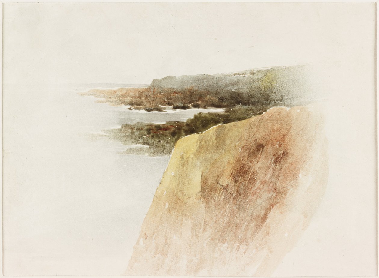 Paisaje marino: Cabo y acantilados de James Miller Brown
