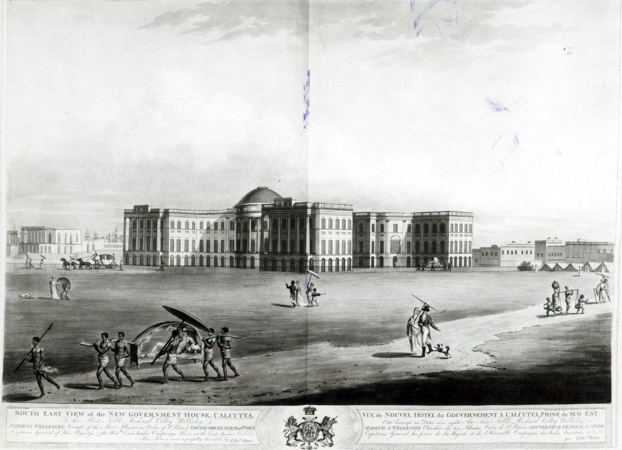 Vista sureste de la Nueva Casa de Gobierno, Calcuta de James Moffat