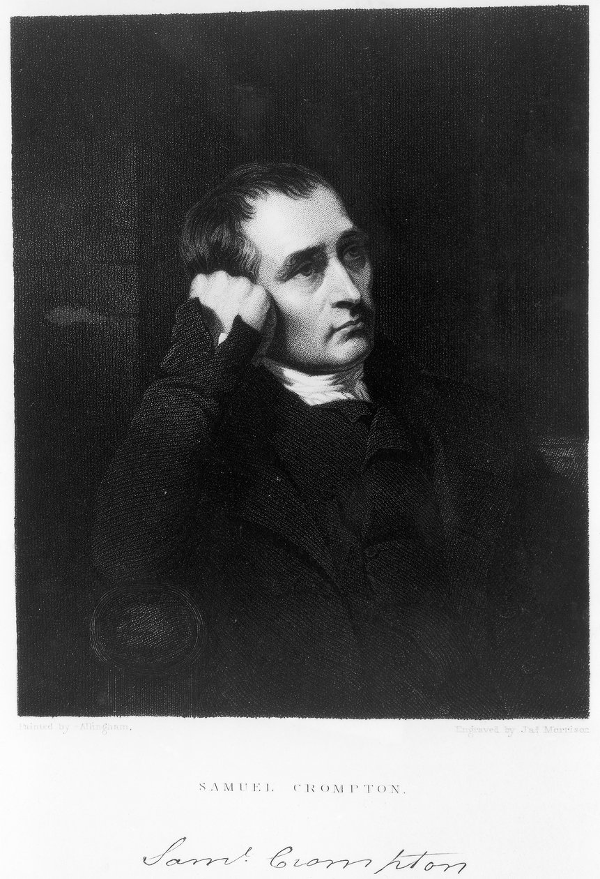 Samuel Crompton, inventor inglés de la mula de hilar, c1880s de James Morrison