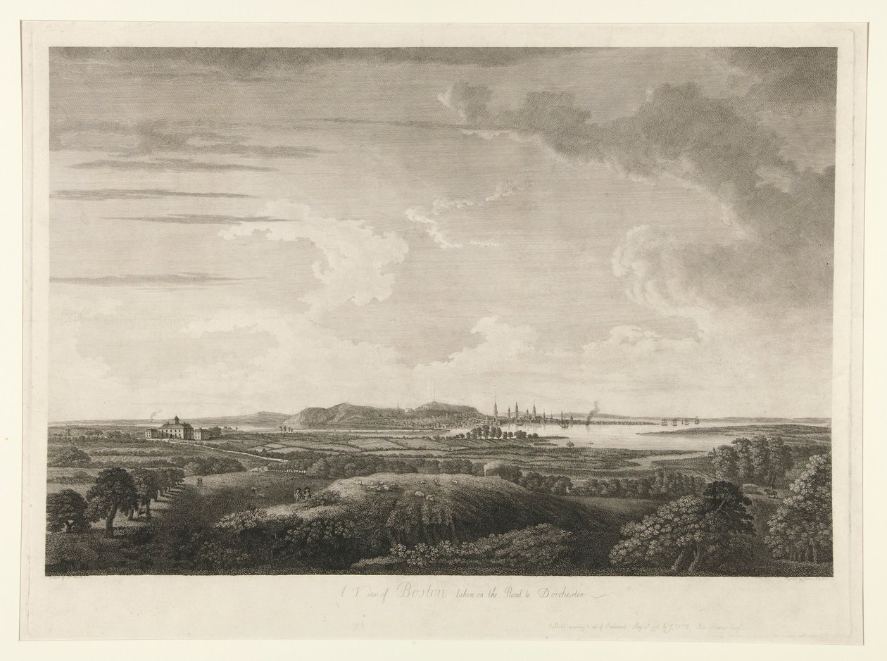 Una vista de Boston tomada en el camino a Dorchester de James Newton