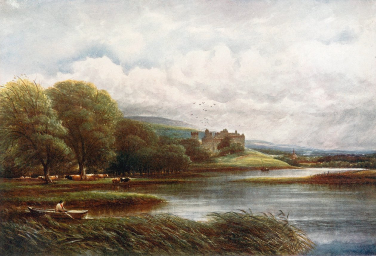"Linlithgow Palace" (litografía en color) de James Orrock