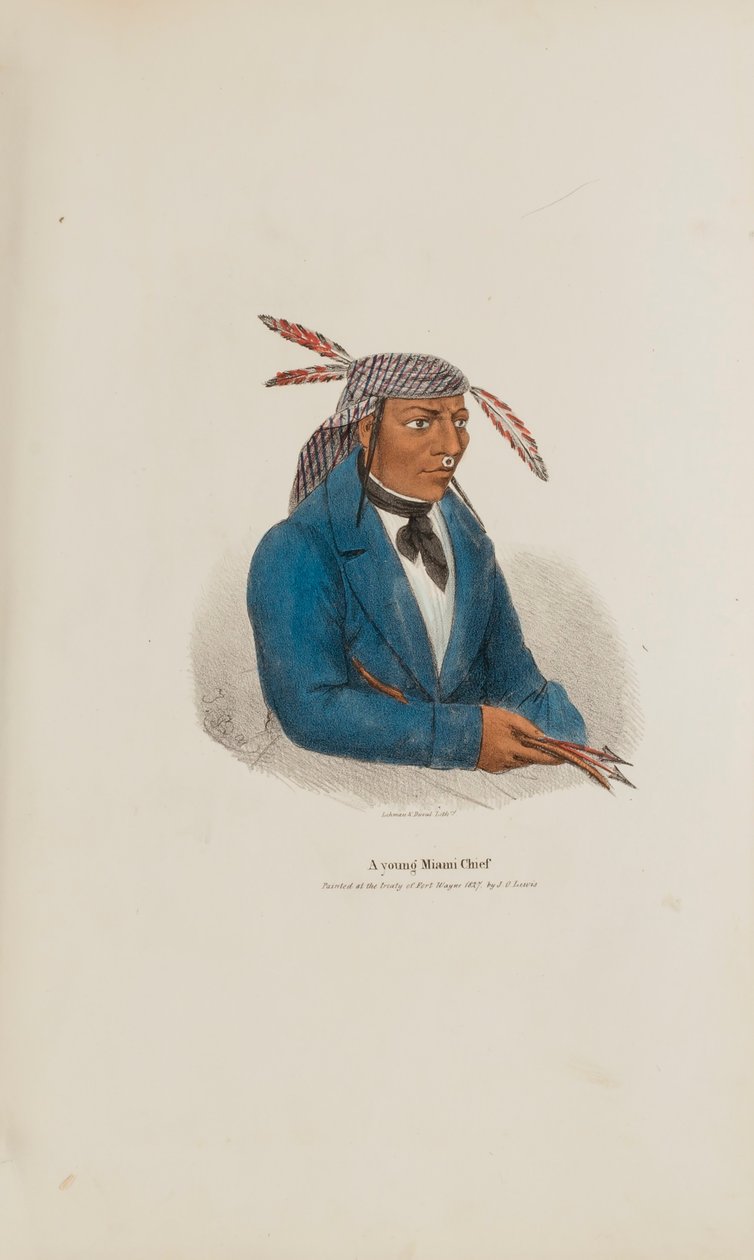 Un joven jefe de Miami, de The Aboriginal Portfolio de James Otto Lewis