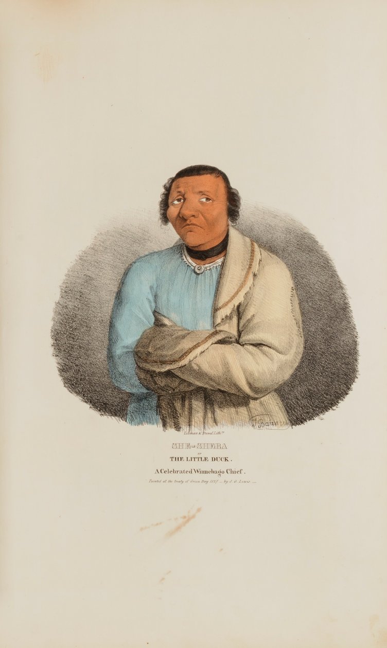 SHE-SHEBA or The Little Duck; A Celebrated Winnebago Chief, de The Aboriginal Portfolio. de James Otto Lewis