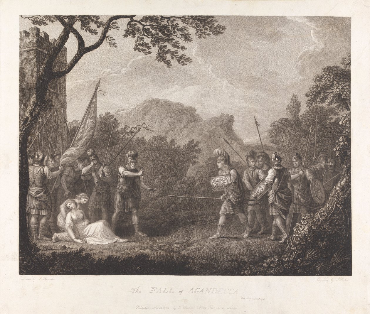La caída de Aganecca, 1783 de James Parker
