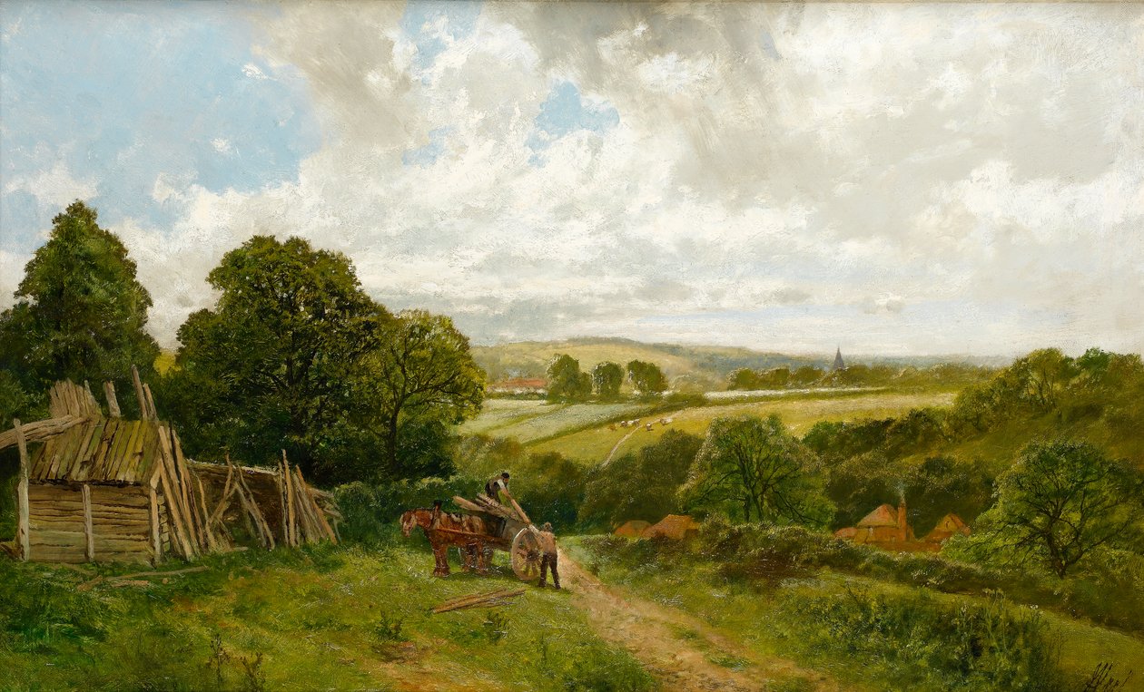 El canal en Old Basing, Hampshire de James Peel