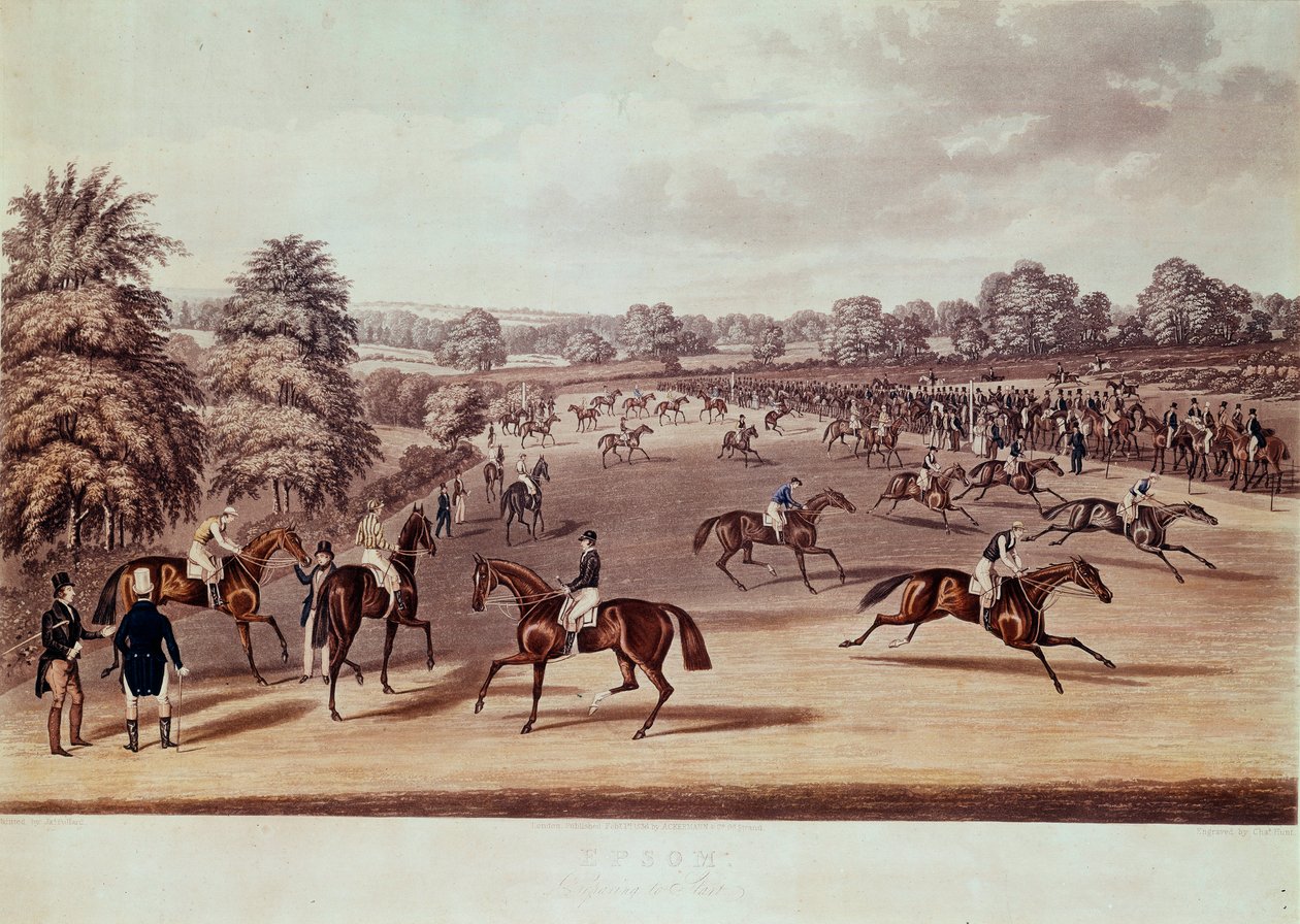 Carreras de caballos en Epsom antes de la salida de James Pollard
