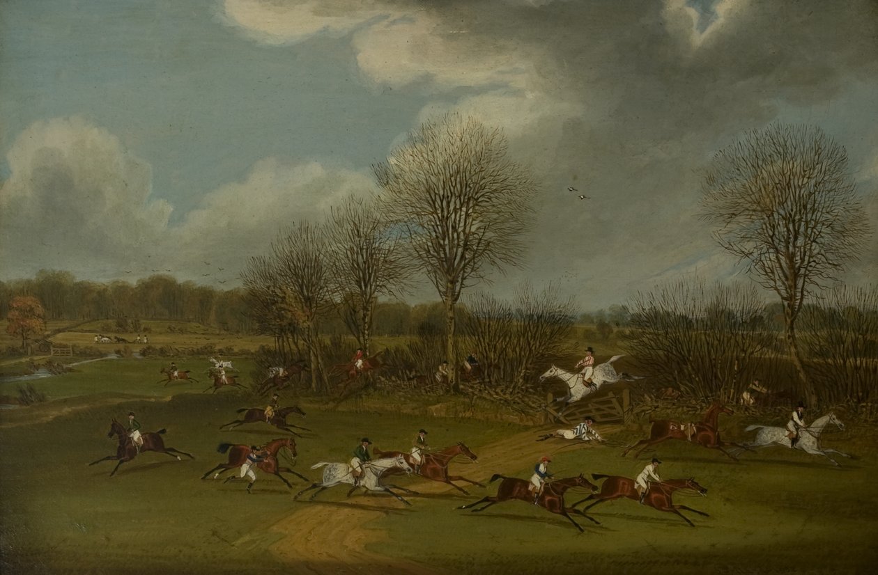 El Gran Steeplechase de St Albans del 8 de marzo de 1832, 1832-33 de James Pollard