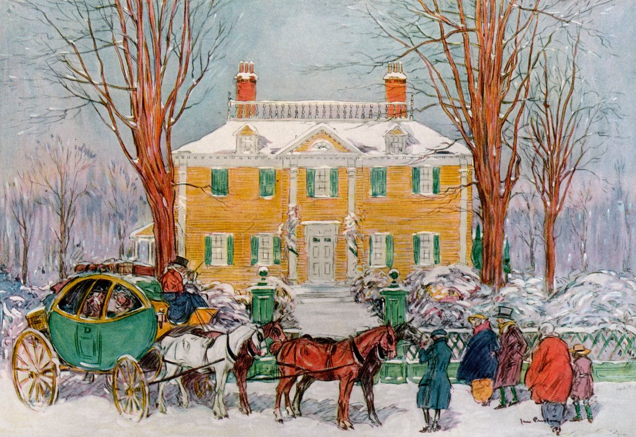 Casa Longfellow, Cambridge, Massachusetts, EE.UU., siglo XVIII, 1921 de James Preston