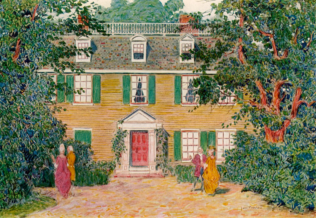 La Casa Quincy, Nueva Inglaterra, EE.UU., siglo XVIII de James Preston