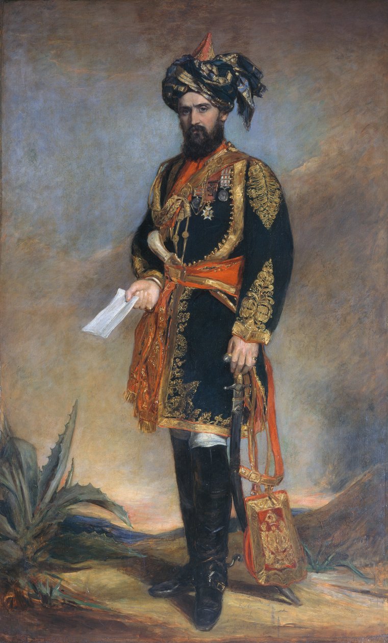 Coronel Probyn CB VC (1833-1924) Ayudante de Campo Honorario del Virrey de la India y la Caballería India de SM, c.1867 de James Rannie Swinton