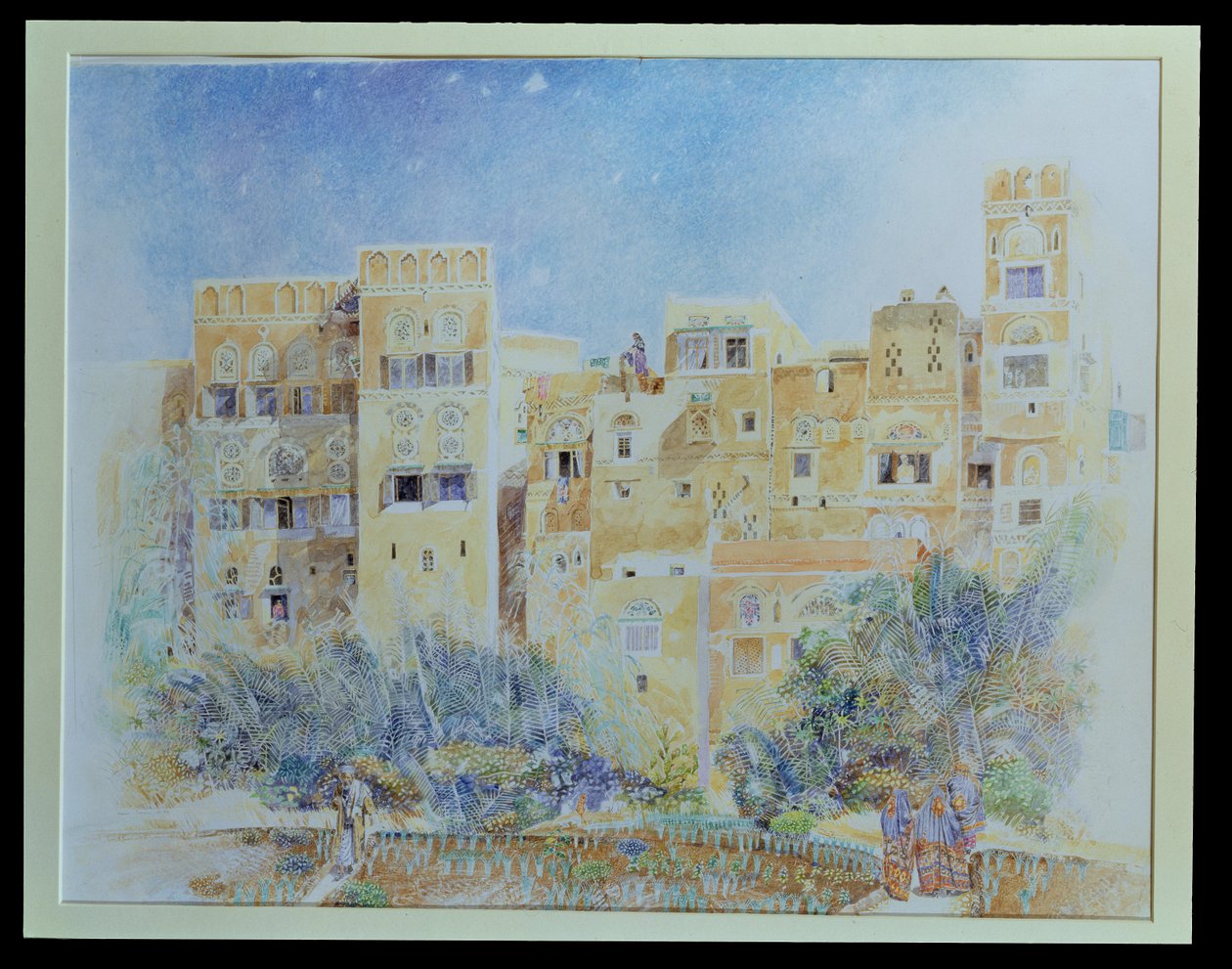 Huerto, Sanaa, Yemen del Norte, 1975 de James Reeve