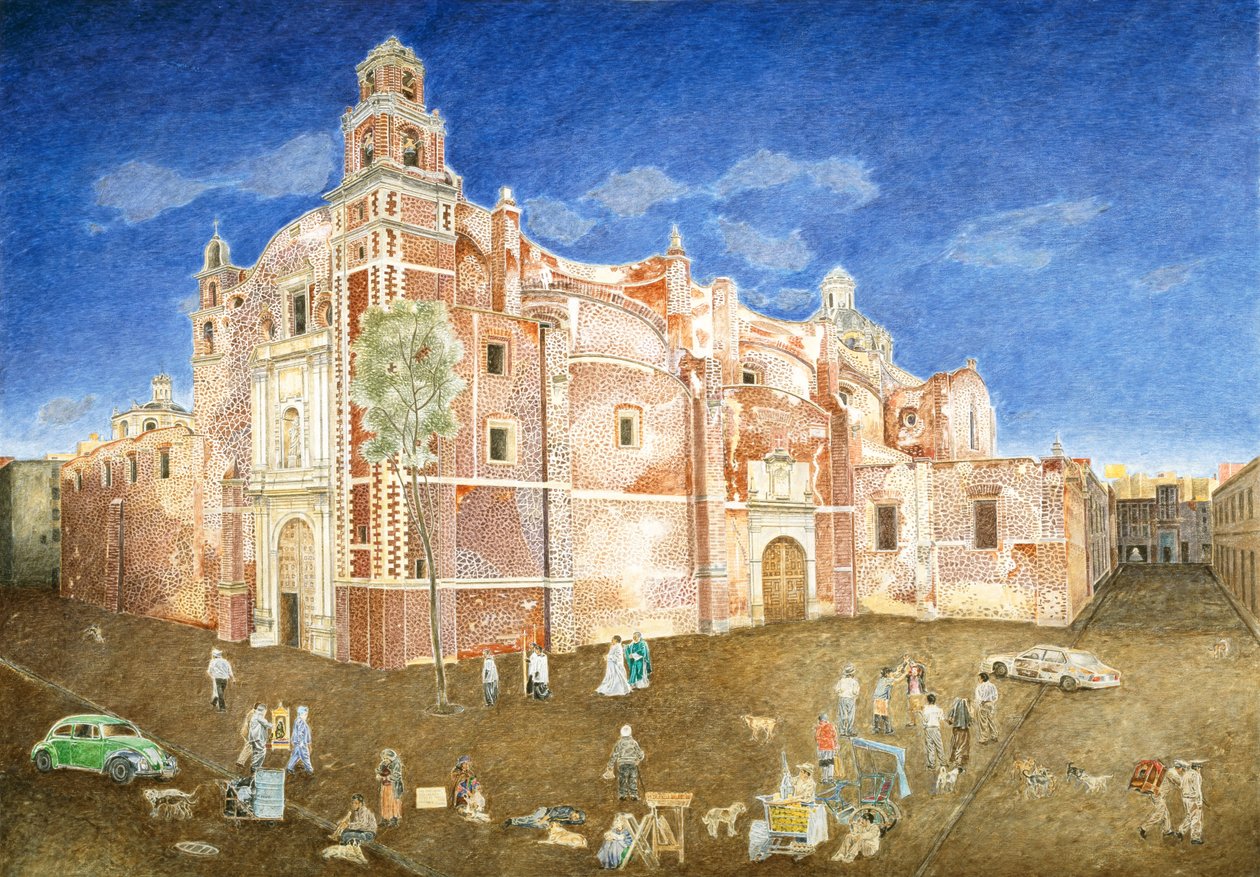 Mujeres Peleando fuera de la Iglesia de Santa Catarina, 2001 de James Reeve