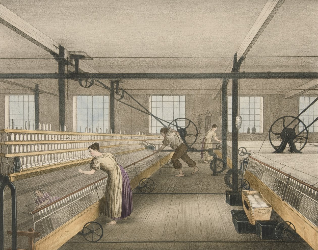 Hilado, Progreso del algodón No. 6, pub. 1840 de James Richard Barfoot