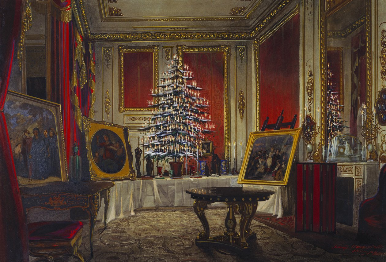 El árbol de Navidad de la Reina Victoria, 1850 de James Roberts