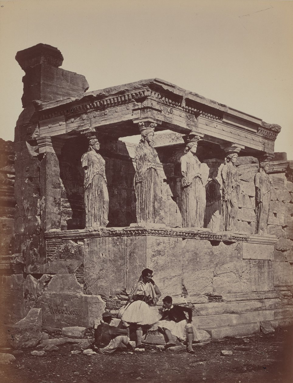 Cariátides del Erecteum,1857 (foto) de James Robertson