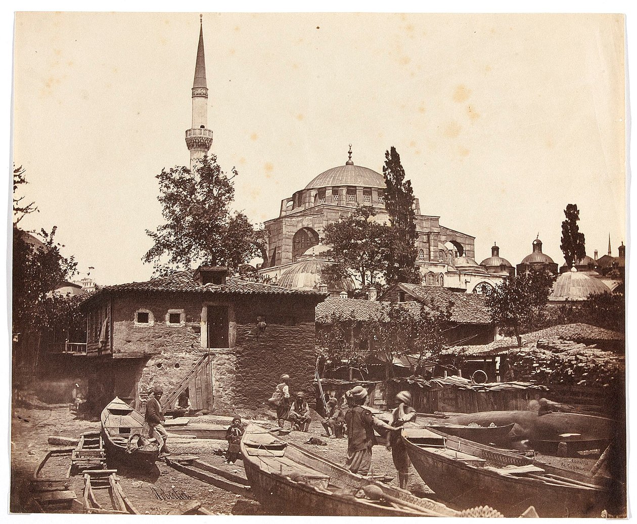 «Escalera de Tophanna» [Estambul. Mezquita con un minarete] de James Robertson