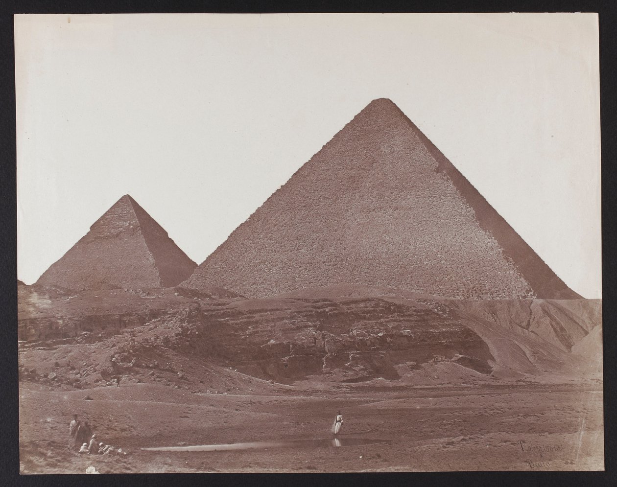 Egipto. Guiza. Pirámides de Keops y Kefrén de James Robertson