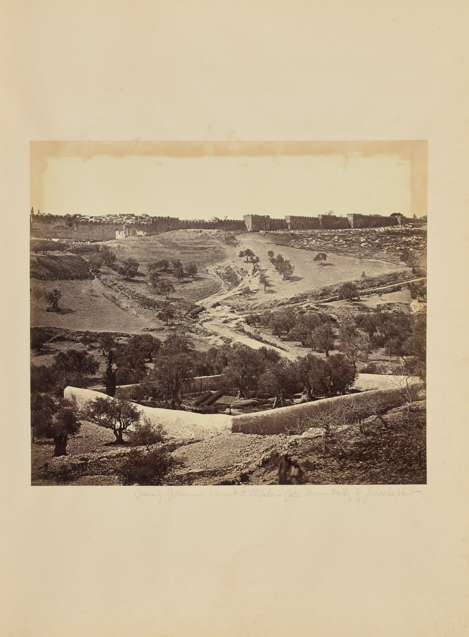 Huerto de Getsemaní y subida a la Puerta de Esteban, por el Valle de Josafat de James Robertson