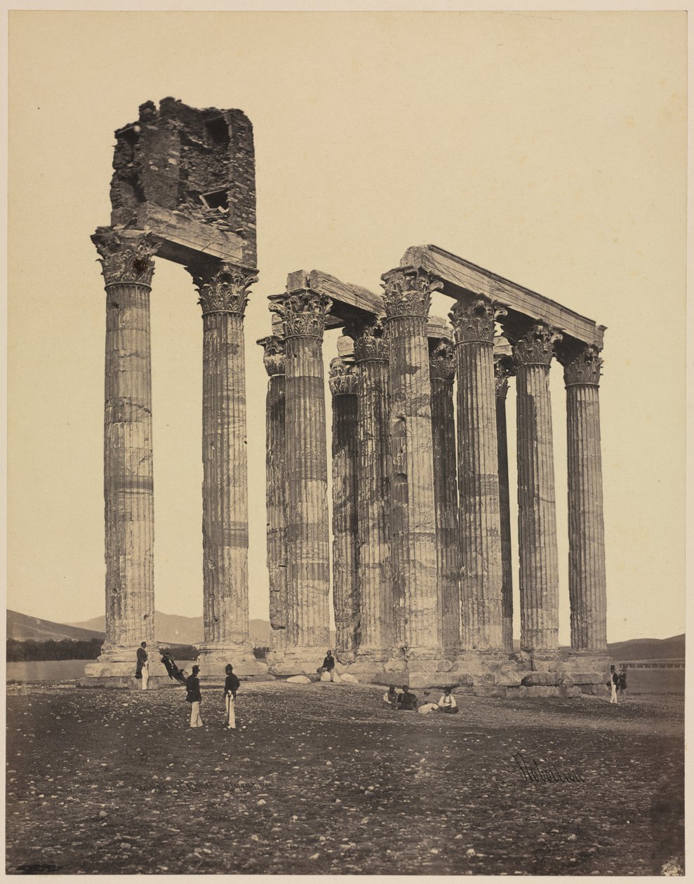 Templo de Júpiter Olímpico, c. 1853 de James Robertson