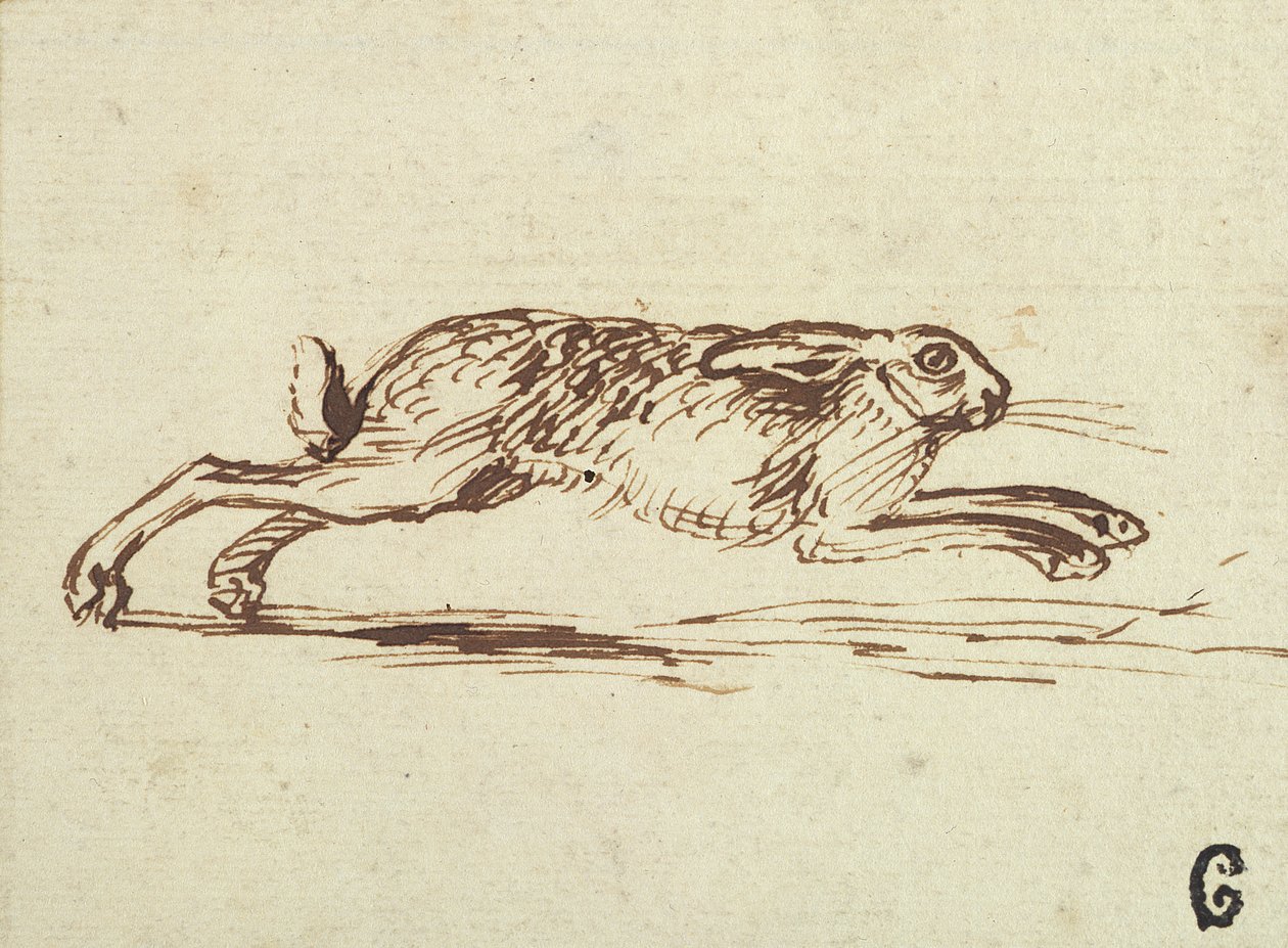 Una Liebre Corriendo, Con las Orejas Echadas Atrás de James Seymour