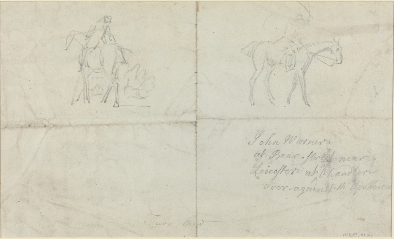 Jinetes montados [verso] de James Seymour