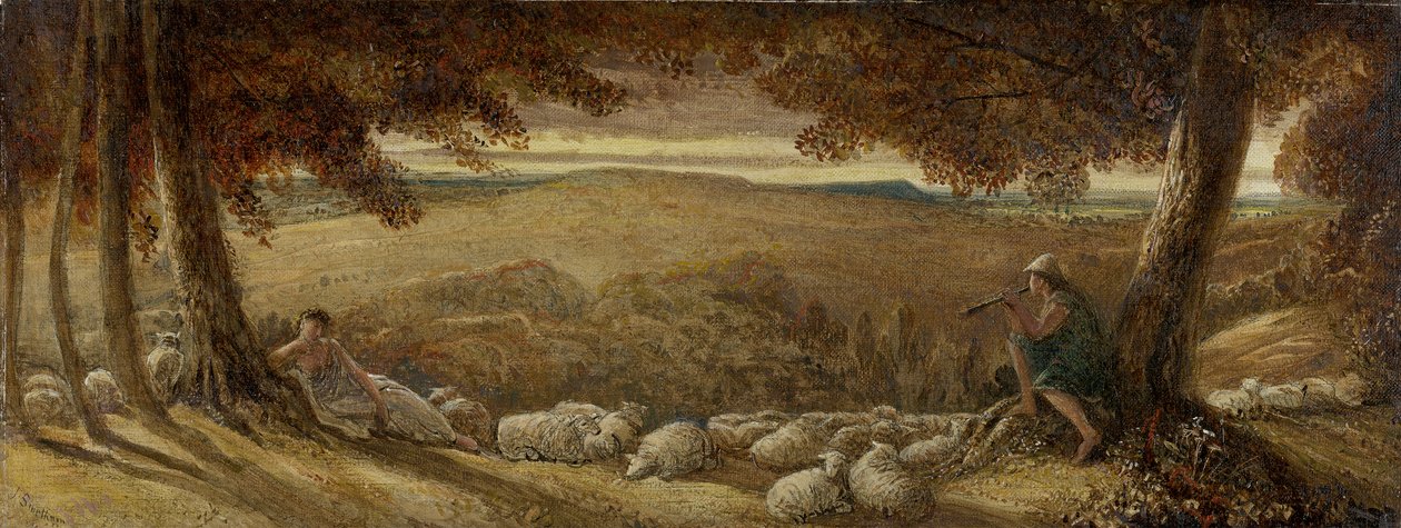 Pastoreo vespertino, c.1860-70 de James Smetham
