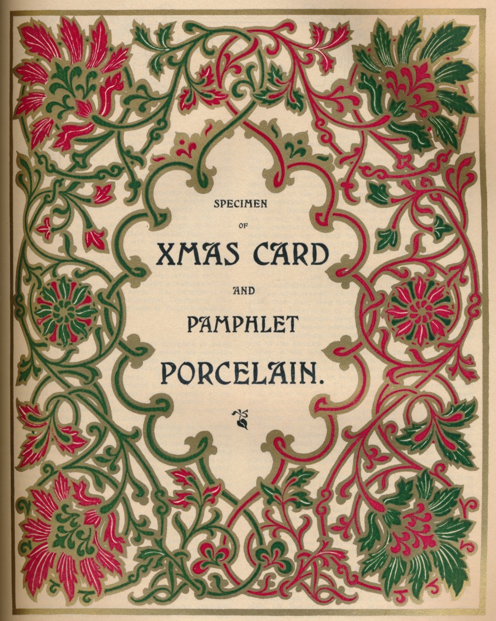 Muestra de tarjeta de Navidad y folleto de porcelana - James Spicer & Sons, Ltd. de James Spicer and Sons