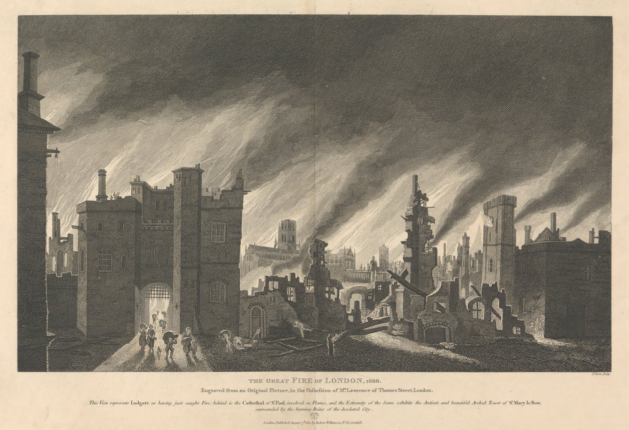 El Gran Incendio de Londres, 1666 de James Stow
