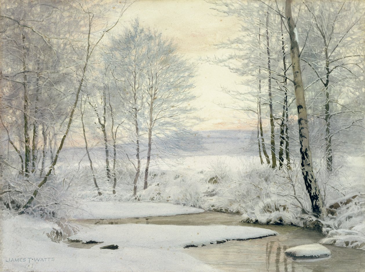 Atardecer de invierno de James Thomas Watts