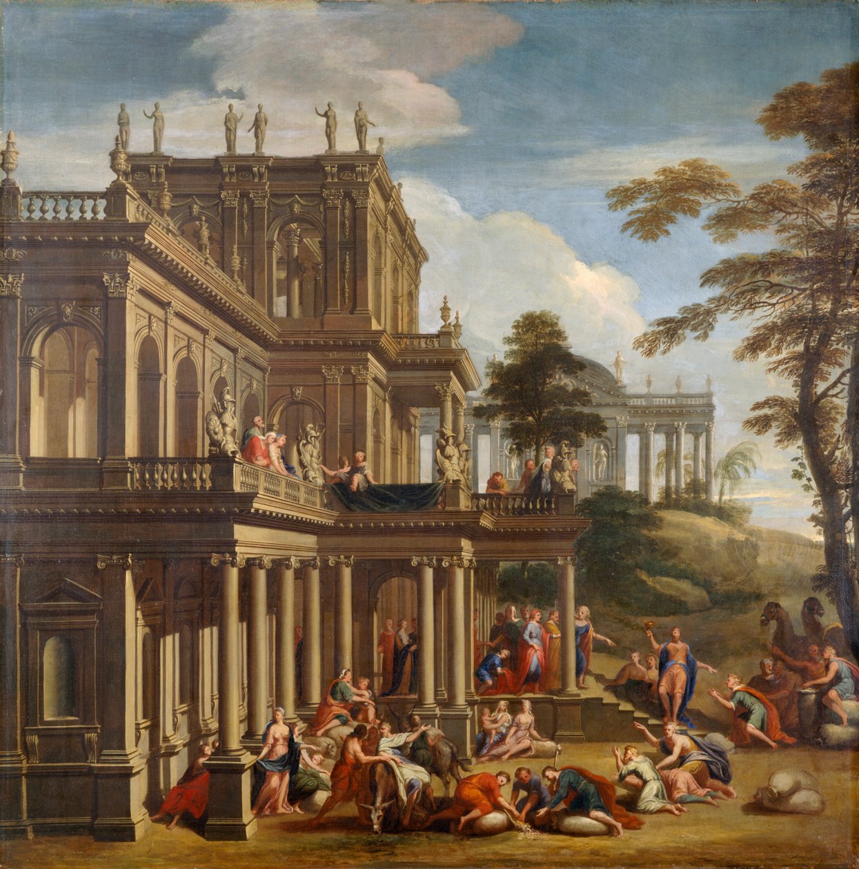 José y sus hermanos - El descubrimiento de la copa c.1705 (óleo sobre lienzo) de James Thornhill