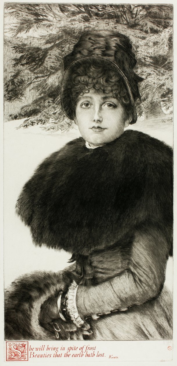 Un paseo en la nieve de James Tissot