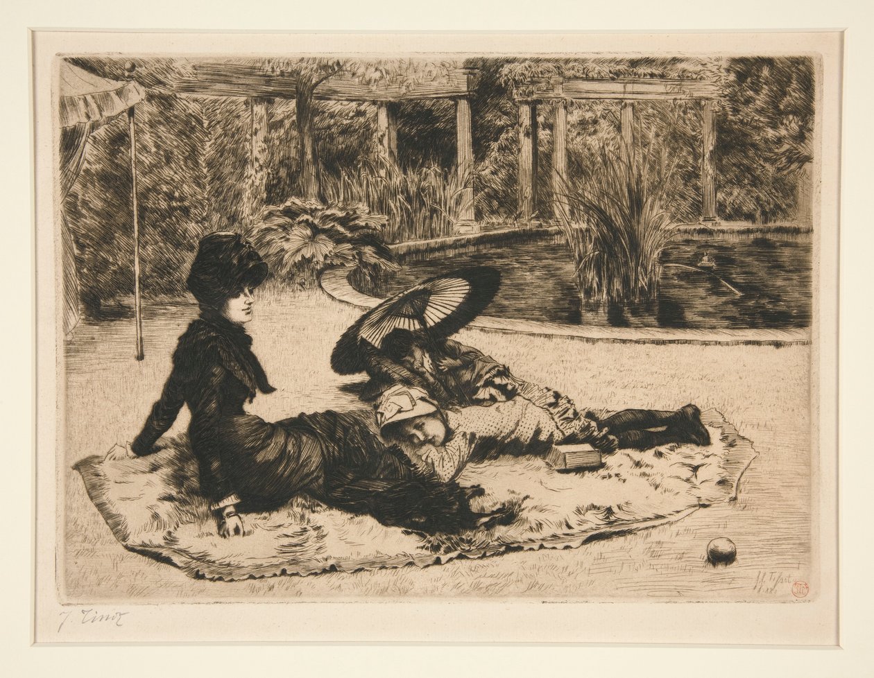 Junto a la Piscina (Sur l de James Tissot