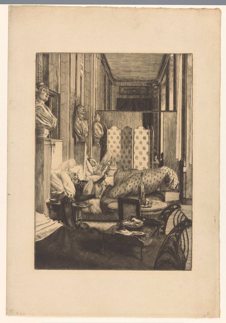 Vestíbulo de la Comédie-Française durante el asedio de París en 1870-1871 de James Tissot