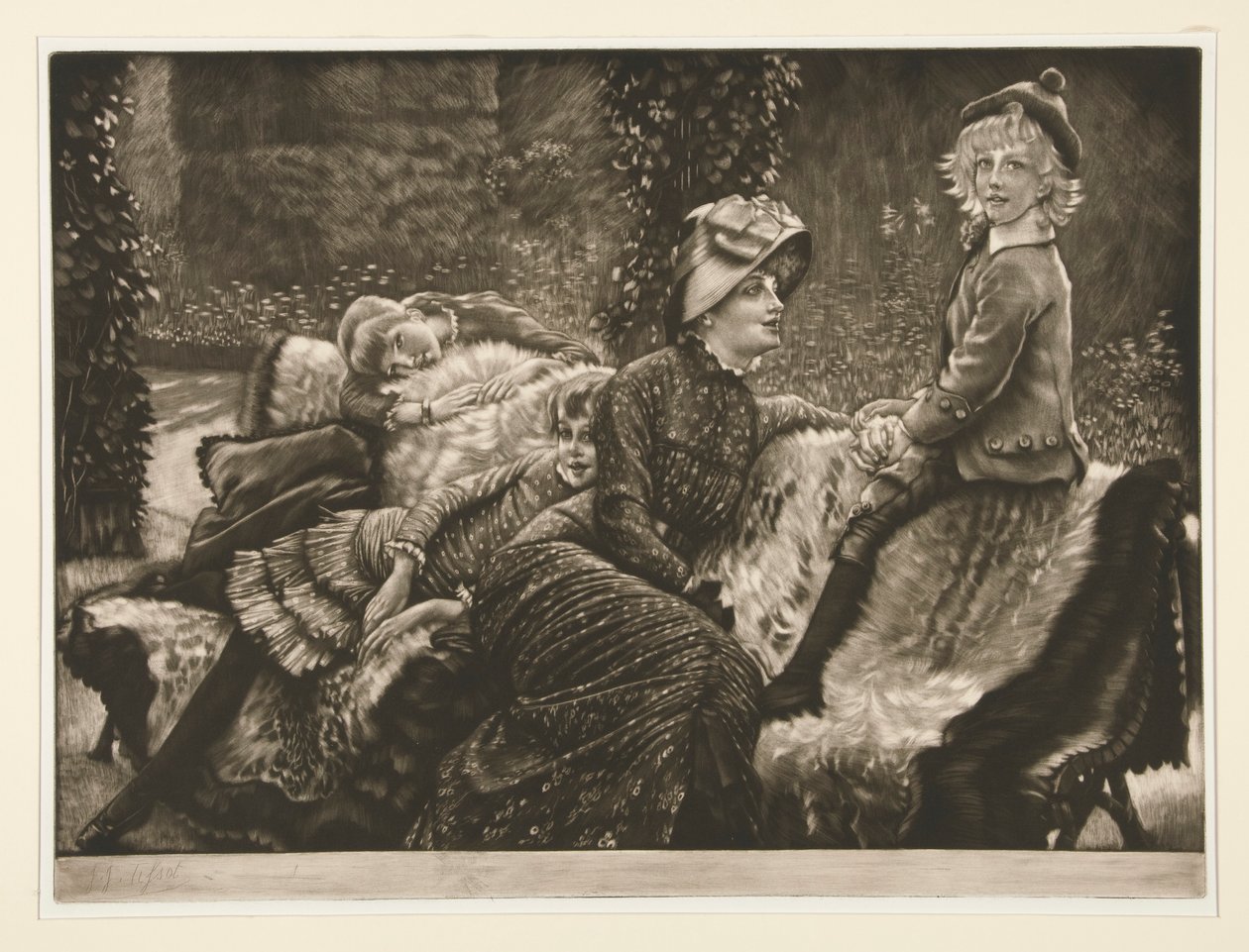 El banco del jardín de James Tissot