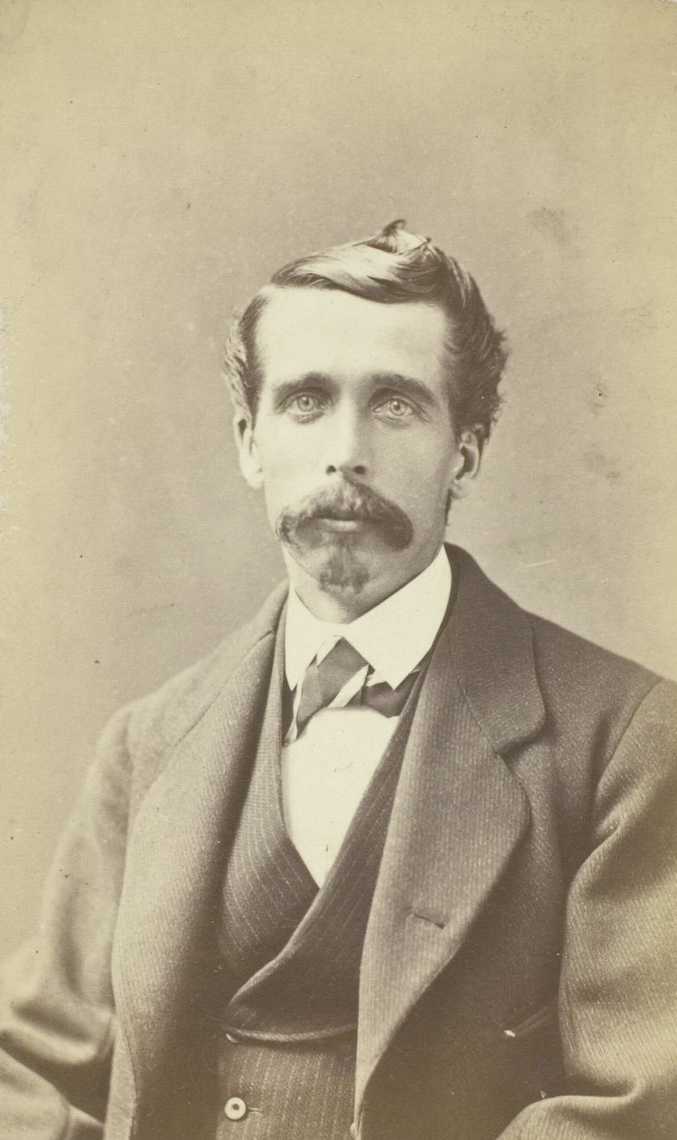 Retrato sin título de hombre con gran bigote, 1850-99 de James W. Turner