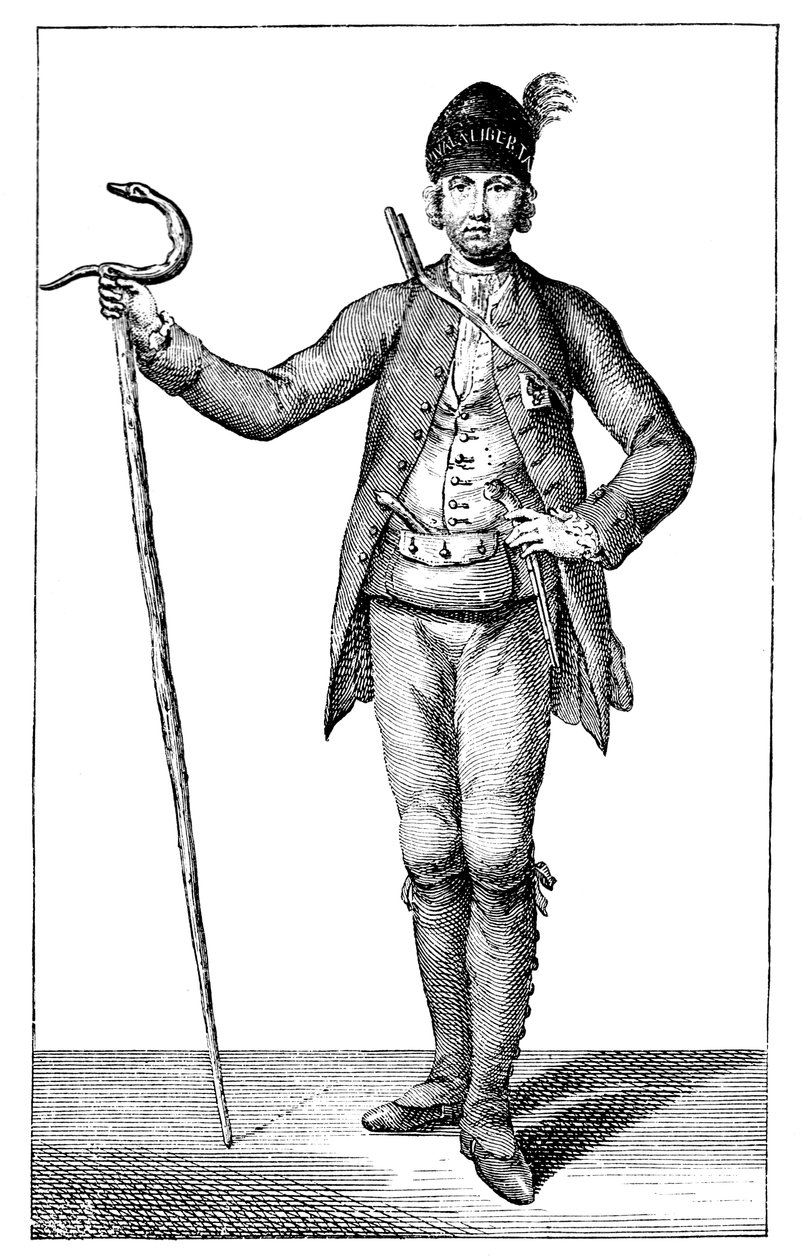 James Boswell, esq con el atuendo de un jefe corso armado, 1769 de James Wale
