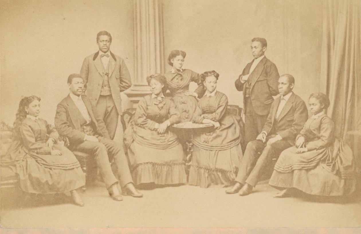 Carte-de-visite de los Jubilee Singers de James Wallace Black