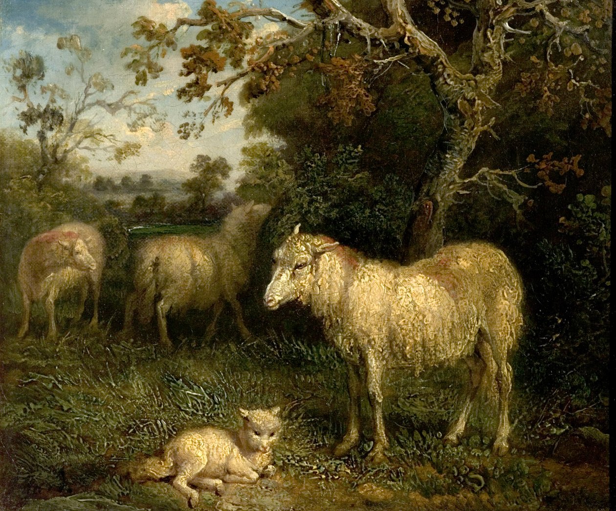 Paisaje con ovejas de James Ward