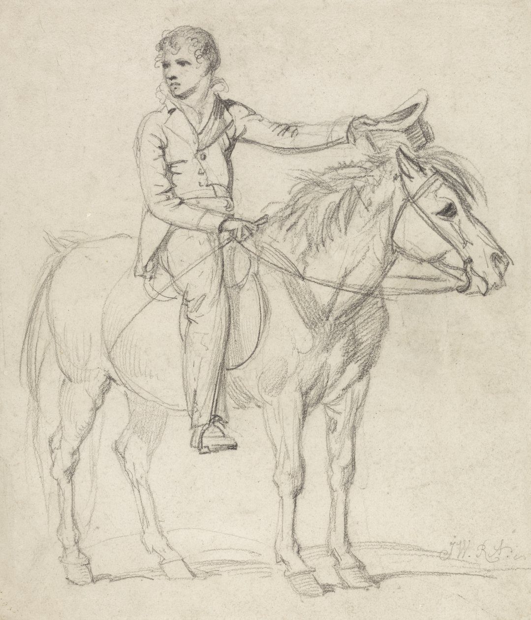 Lord Stanhope como un niño montando un pony de James Ward